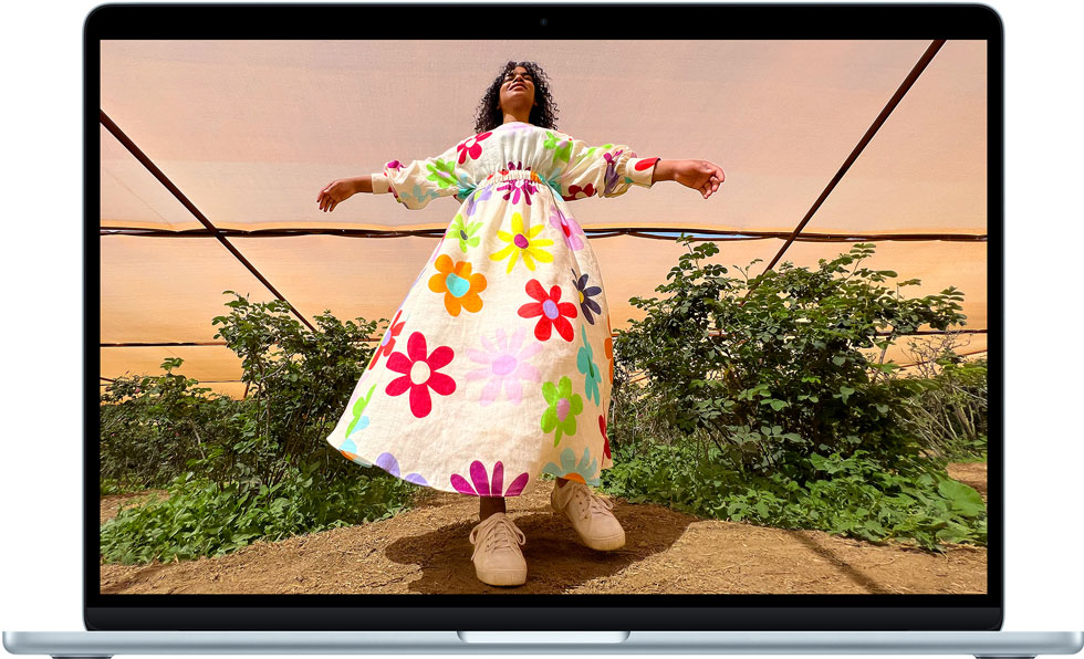 MacBook Air showcasing colourful Liquid Retina display