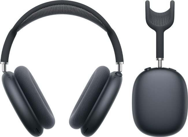 Ujęcie AirPods Max 2 w kolorze północy od przodu i z boku